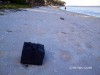 TV abandoned on the beach of Pukapuka